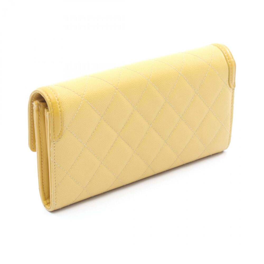 CHANEL Authentic Yellow Caviar Leather Wallet - Picture 2 of 9
